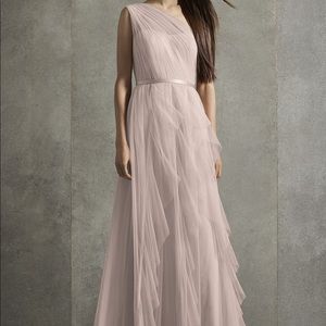 Vera Wang Blush Pink One-Shoulder Wedding Dress